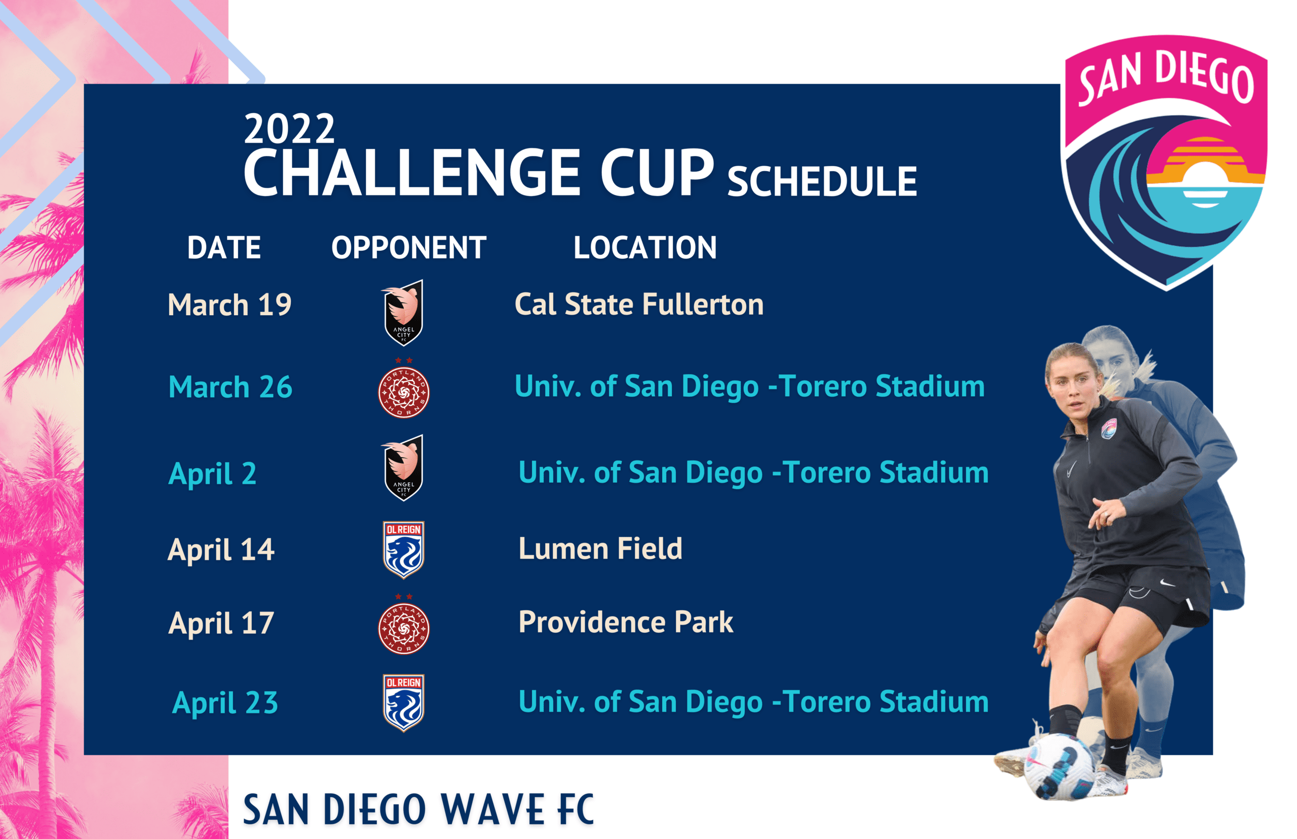 Cal State Fullerton Fall 2022 Schedule Wave Fc 2022 Challenge Cup Schedule Announced - San Diego Wave Fútbol Club