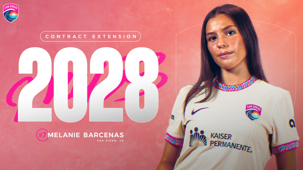 Confirman extensión histórica: San Diego Wave asegura a la joya Melanie Barcenas hasta 2028